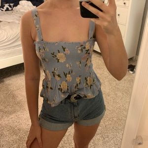 NWT AE Smocked Babydoll Top